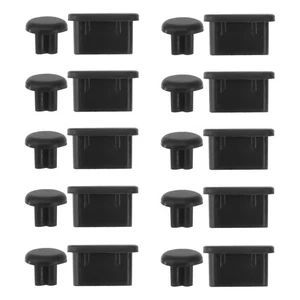 10 pares de enchufes a prueba de polvo para auriculares conectores para computadora móvil de silicona - Imagen 1 de 12