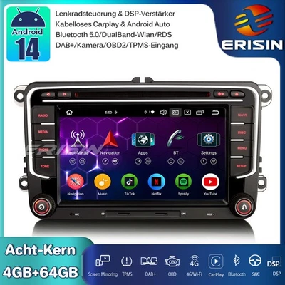 OPS Android 14 Autoradio Navi für VW Polo 6R Crafter Amarok Caddy T6 Skoda Yeti - Bild 1 von 4