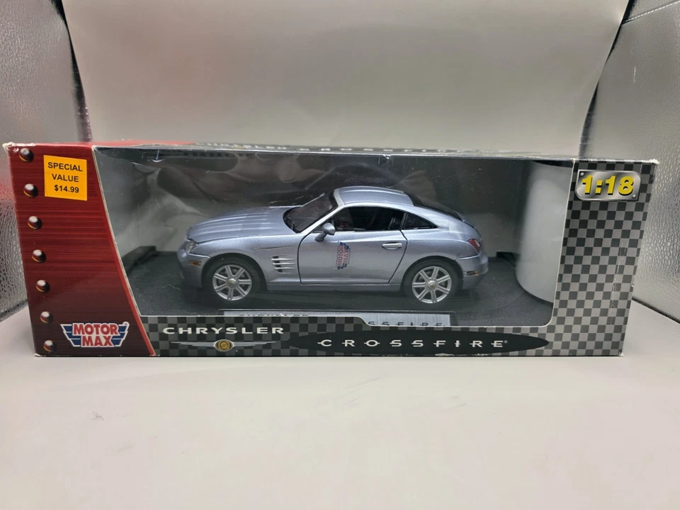 1/18 2005 Chrylser Crossfire Silver MotorMax Box Die-Cast Car 2006 2007 - Image 1 of 4