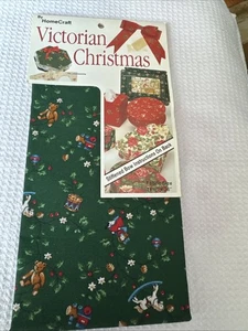 VTG - HC131 HomeCraft Victorian Christmas Cotton Fabric 14.5”x36” New - Picture 1 of 5