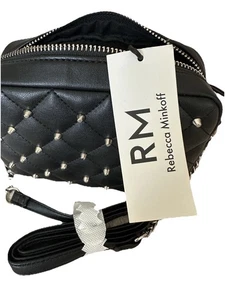 Bolso Bandolera REBECCA MINKOFF Pequeño Diamante Edredón Tachonado Superior Cremallera NUEVO - Imagen 1 de 6