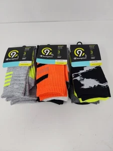 9 Pairs C9 by Champion Boys Medium 9-2.5 Youth Athletic Crew Socks Sports New - Picture 1 of 10