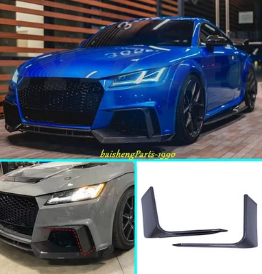 Cubierta divisoria aletas antiniebla de fibra de carbono real para Audi TT TTS TT RS 2016-2020 Foto 1 de 4