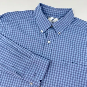 Southern Tide Hemd Herren Large blau kariert Intercoastal Button Down Stretch Nylon - Bild 1 von 7
