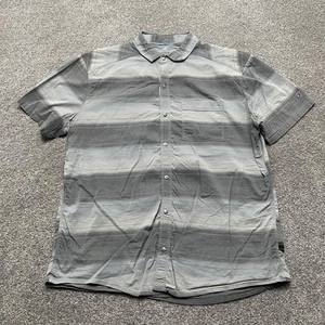 Kuhl Shirt Mens Large Gray Striped Button Up Short Sleeve Outdoor Hiking 7415 - Picture 1 of 10