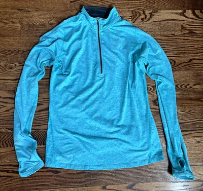 Nike Dri-FIT Element Running 1/2 Zip Pullover Womens Sz Medium Blue Performance - Imagem 1 de 4
