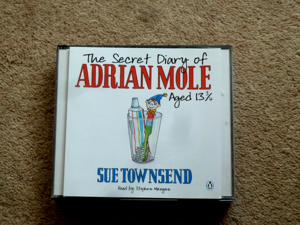 SUE TOWNSEND - THE SECRET DIARY OF ADRIAN MOLE AGED 13 3/4 - AUDIO BOOK-( 3 CDS) - Image 1 of 1