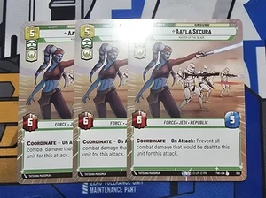 Star Wars Unlimited - Aayla Secura - Master Of The Blade (Hyperspace) - NF NM X3 - Picture 1 of 2