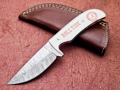 Cuchillo de caza de camping hoja de Damasco hecho a mano personalizado de 8" TR-5582 Foto 1 de 4