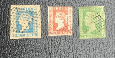 SELLOS LITOGRÁFICOS DE MEDIA ANNA, UNA ANNA Y DOS ANNA USADOS 1854 Foto 1 de 2