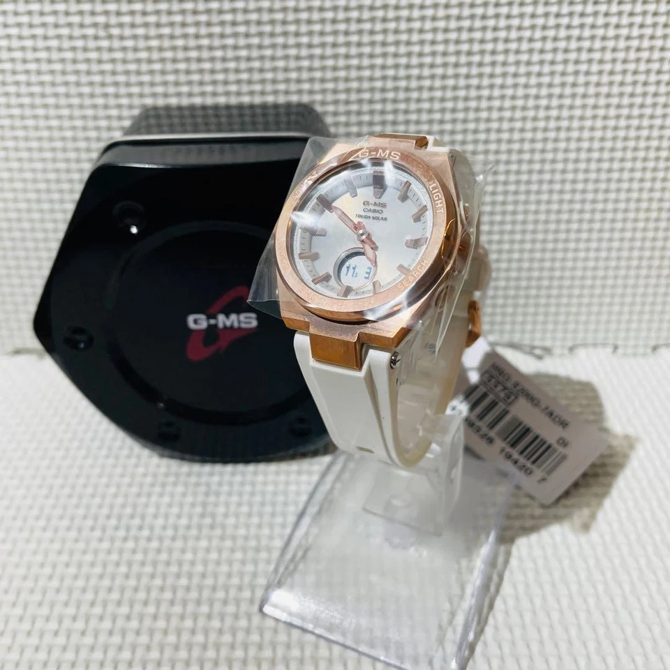 Casio Baby-G G-MS MSG-S200 Rose Gold White Rubber Strap Watch - Image 1 of 4