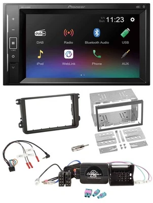 Pioneer DAB Lenkrad 2DIN Bluetooth USB Autoradio für VW Amarok Beetle EOS Caddy - Bild 1 von 4
