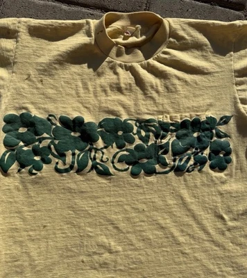 Camiseta Vintage Años 60 Floral Hawaiana Hawaiana Penney’s Towncraft Bolsillo Delantero Trasero Foto 1 de 4