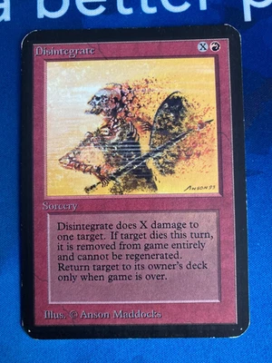 1x MTG Disintegrate Alpha Edition Magic: The Gathering Moderate Play - Image 1 of 2