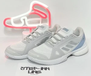 Talla 8 - Stella McCartney x Adidas Court Blanco Plateado Metálico Azul Maravilla W - Imagen 1 de 11