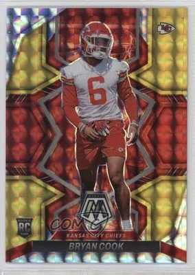 2022 Mosaic Rookies Choice Fusion Red & Yellow Prizm /80 Bryan Cook Rookie RC - Image 1 of 2