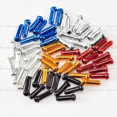 50Pcs Bike Bicycle Brake Shifter Inner Cable Ends Caps Cable Tips Wire Aluminum. - Image 1 of 4