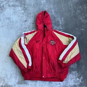 Vintage San Francisco 49ers NFL Reebok Pro Line Puffer Jacket Men's Size XL - Picture 1 of 12