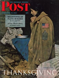 Soldat Waise Erntedank 2. Weltkrieg Vintage Druck Anzeige 1943 Sa Abend Post Brief - Bild 1 von 1