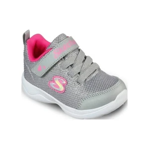 Girls Sneakers SKECHERS Running 10 Shoes Machine Washable Gray Pink New - Picture 1 of 5