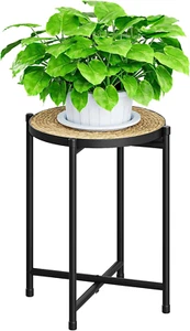 Rattan Plant Stand Indoor,Round Plant Table Large Plants,Tall Heavy Duty Plant - Picture 1 of 12