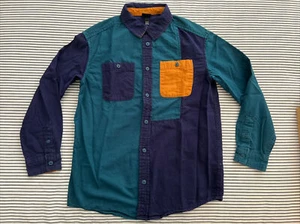 ART CLASS YOUTH BOYS MULTI COLURED BUTTON UP LONG SLEEVE SHIRT SIZE M 8/10 - Picture 1 of 21