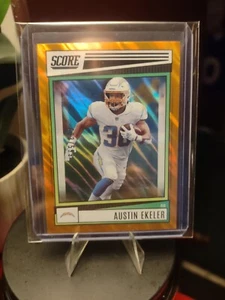 🔥 Austin Ekeler ORANGE SHIMMER SP #/599 2022 Score #137 *Washington Commanders - Bild 1 von 3