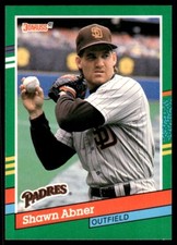 1991 Donruss Baseball Card Shawn Abner San Diego Padres #561