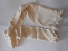 RAF  white silk scarf    , service worn and  used   with some staining