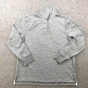 Vintage J Crew Sweater Mens Large Gray 1/4 Zip Long Sleeve Knit Oarsman - Picture 1 of 8