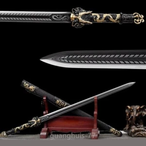 Battle Dark Dragon HandMade Jian Sword Sharp High Manganese Steel Blade Katana - Bild 1 von 10