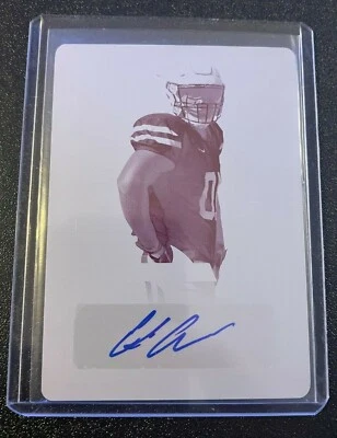 2019 Leaf Flash📈ED OLVER🔥Magenta Plate 1/1 AUTOGRAPH Bills Rookie AUTO Houston - Image 1 of 2