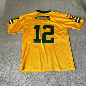Green Bay Packers Aaron Rodgers Jersey Womens Extra Large XL Gold Reebok - Picture 1 of 13