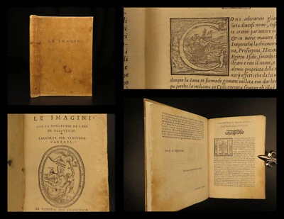 1556 1ed Images of the gods Vincenzo Cartari Italian Art Greco-Roman Mythology - Image 1 of 4