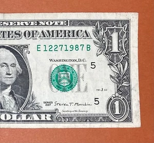 December 27, 1987 (E 12271987 B) Birthday Note $1 One Dollar Bill - Picture 1 of 3