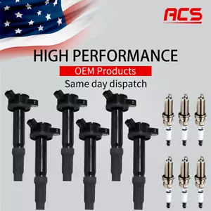 6X Ignition Coil + 6 Spark Plug OEM For Ford Fusion Escape Mercury 3.0L V6 UF486 - Picture 1 of 15
