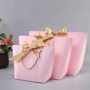 100x Medianas Bolsas de Compras al por menor Ropa Embalaje Ropa Tienda Bolsa Boutique - Imagen 1 de 8