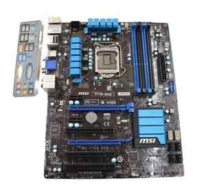 MSI Z77A-G43 MS-7758 Desktop Motherboard Intel Z77 LGA1155 DDR3 ATX HDMI WITH IO - Afbeelding 1 van 4