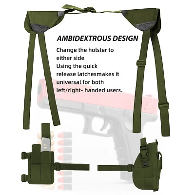 Coldre universal tático oculto pistola transporte axila ombro arma - Imagem 1 de 4