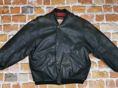 *CHEVIGNON PARIS VINTAGE LEDERJACKE*PORTE AVION*SCHWARZ*CASUAL*GR: XL*TIP TOP - Bild 1 von 4