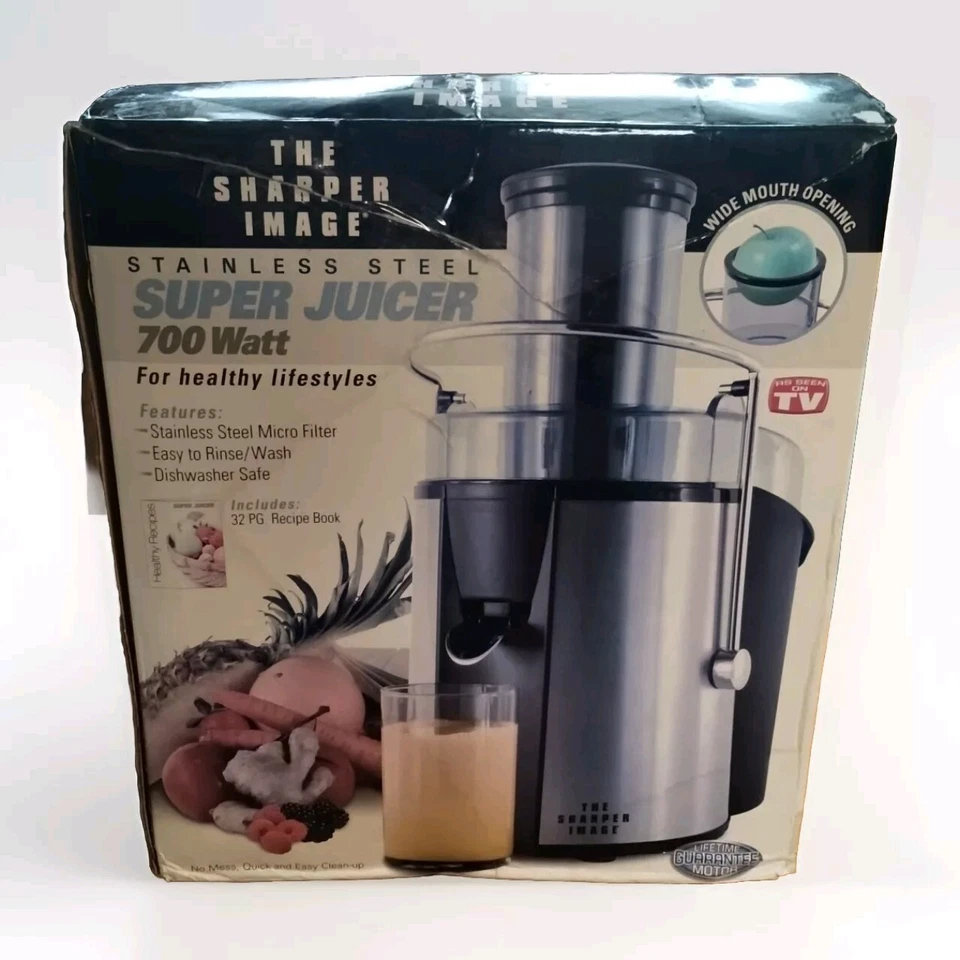 The Sharper Image Super Juicer 700 vatios acero inoxidable/totalmente nuevo/8021SI Foto 1 de 4