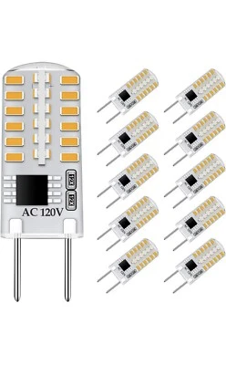 10pcs G8 LED Light Bulb Lamp T5 64 3014 Kitchen Cabinet Lighting Warm White 120V - Image 1 of 4