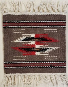 Chimayo Style Wool Southwest Design Table Mat - 10" x 10" - FREE SHIPPING - Picture 1 of 1