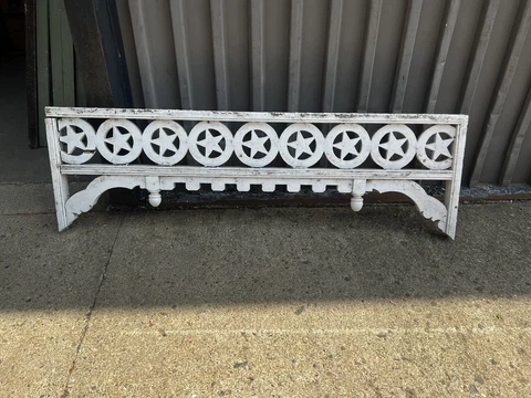 SWOON c1882 victorian porch spandrel gingerbread star pattern design 63.5/19/2” Cover