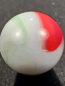 Peltier .55" Lipstick Red Patch Aqua Green Pin Near Mint Serious Marble A434 - Picture 1 of 12