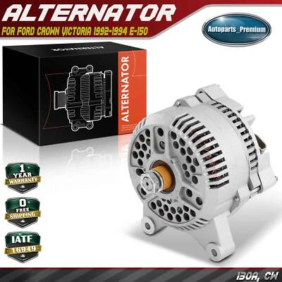 Alternator for Ford E-150/E250/E450 Thunderbird Lincoln Mercury 130 Amp 12V CW - Image 1 of 4
