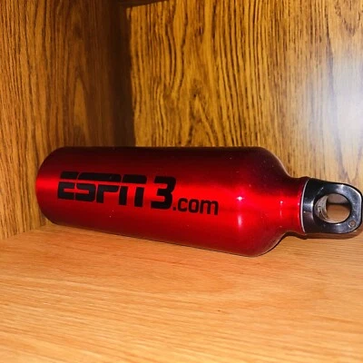 👑 ESPN Sport металлическая бутылка для воды 30 унций красный брелок на открытом воздухе - Изображение 1 из 4