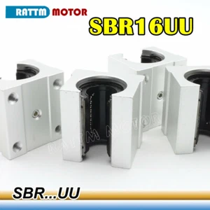 4 pezzi SBR16UU SBR16 16 mm blocco cuscinetto a sfera guida lineare per fresatrice CNC fai da te - Foto 1 di 7