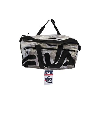 FILA Trainer Bolsa de Lona Bolsa de Gimnasio Gris Negro Logo (Ver Fotos y Detalles) Foto 1 de 4