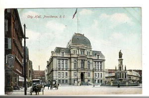 City Hall Horse Buggy 1906 View Providence Rhode Island Postcard RI - Picture 1 of 2